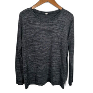 Lululemon Crew Neck Long Sleeve Swiftly Tech Knit Top Size 10 Workout Gym Active